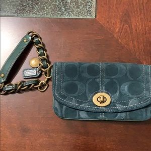 Coach suede wristlet